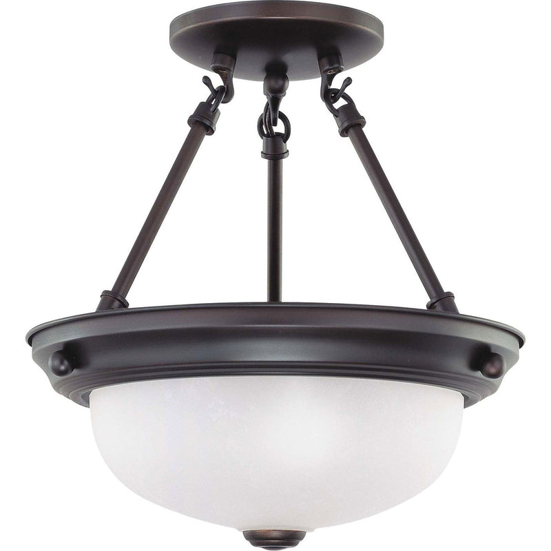 Nuvo Lighting - 60-3148 - Two Light Semi Flush Mount - Close to Ceiling Mahogany Bronze - Mahogany Bronze