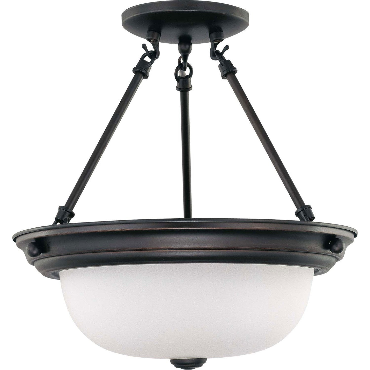 Nuvo Lighting - 60-3149 - Two Light Semi Flush Mount - Close to Ceiling Mahogany Bronze - Mahogany Bronze