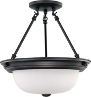 Nuvo Lighting - 60-3149 - Two Light Semi Flush Mount - Close to Ceiling Mahogany Bronze - Mahogany Bronze