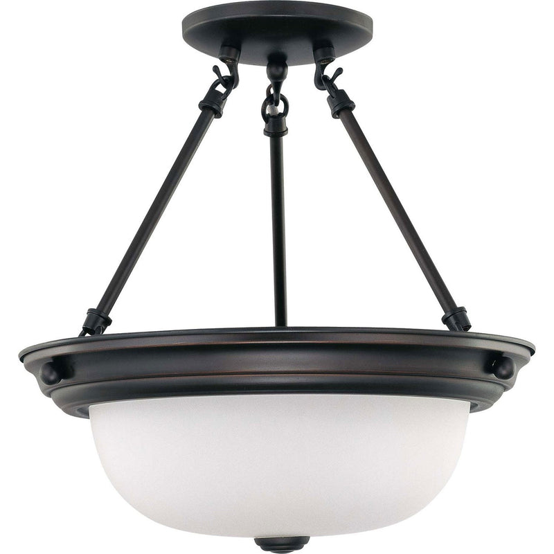 Nuvo Lighting - 60-3149 - Two Light Semi Flush Mount - Close to Ceiling Mahogany Bronze - Mahogany Bronze