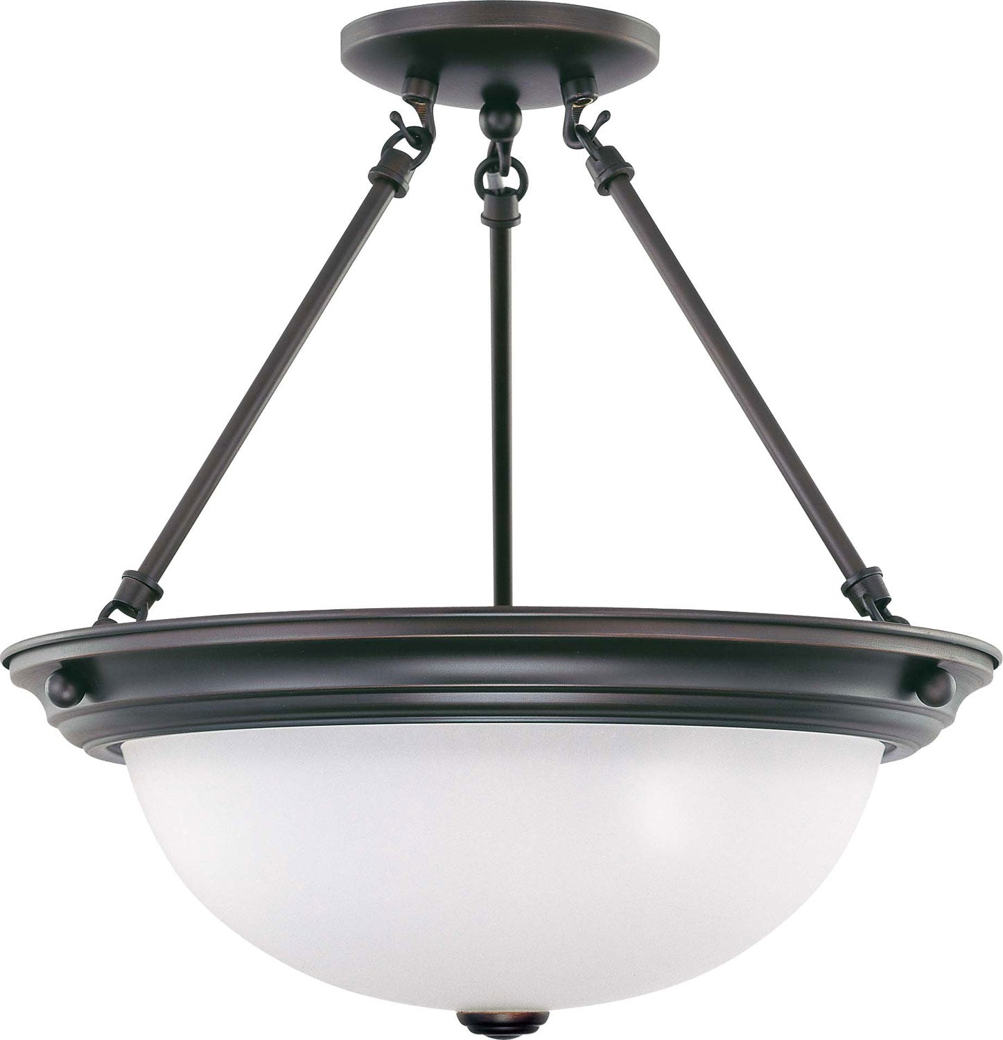 Nuvo Lighting - 60-3151 - Three Light Semi Flush Mount - Close to Ceiling Mahogany Bronze - Mahogany Bronze