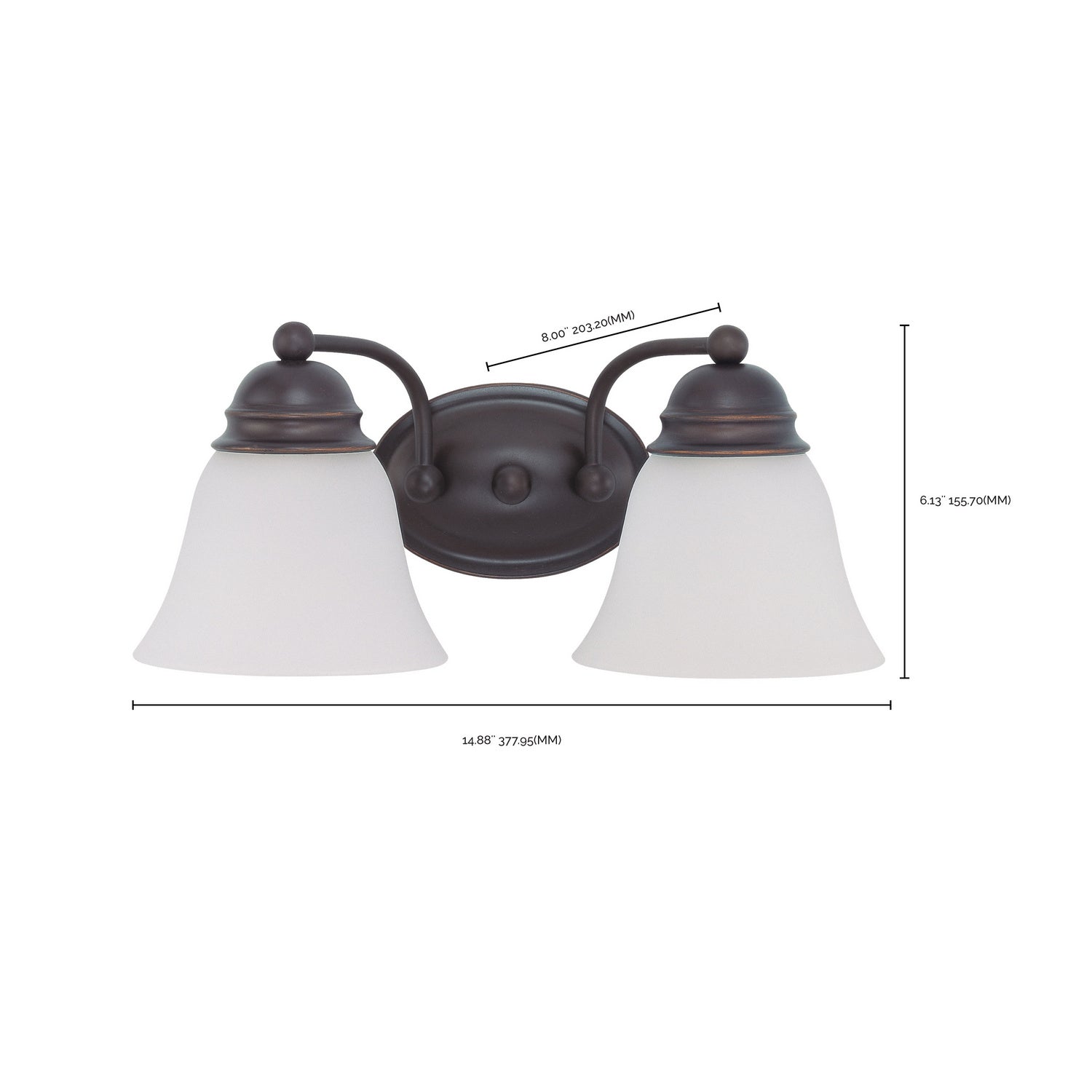 Nuvo Lighting - 60-3166 - Two Light Vanity - Empire - Mahogany Bronze