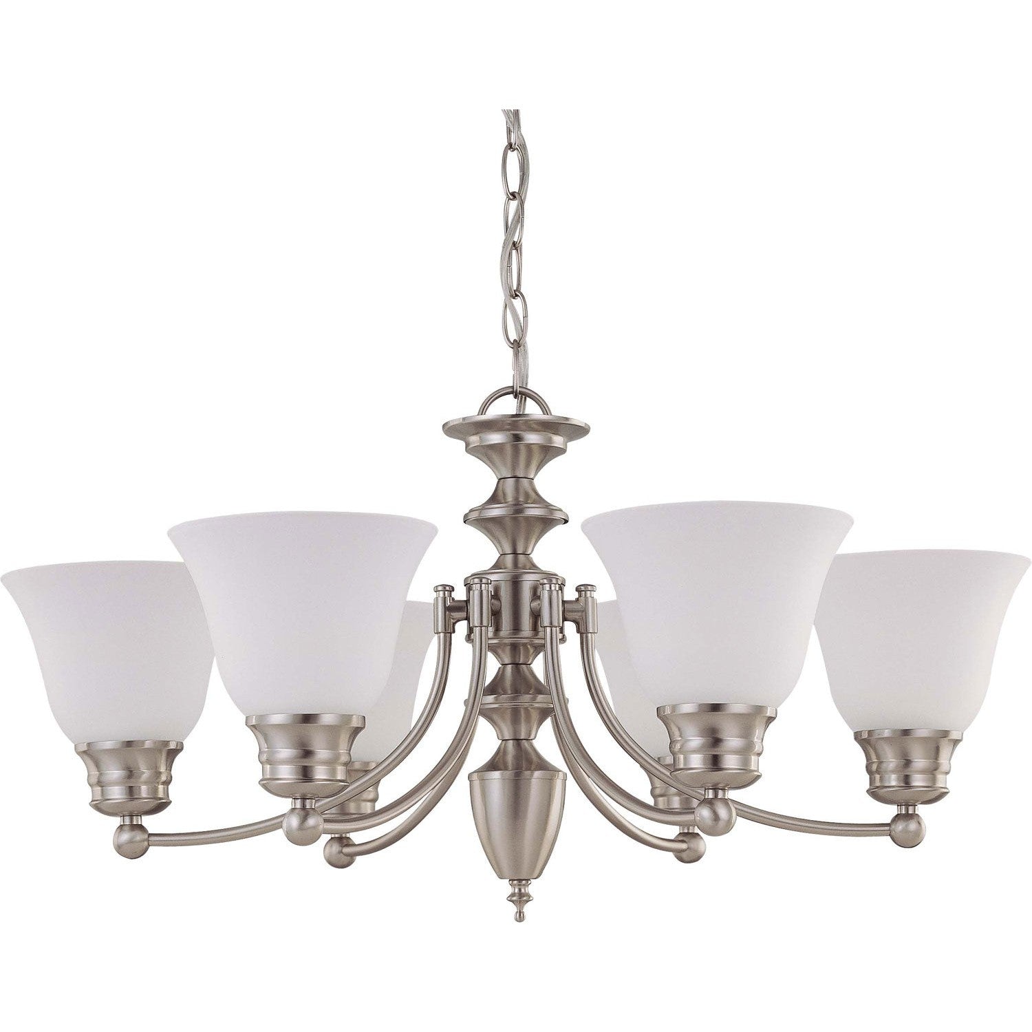 Nuvo Lighting - 60-3255 - Six Light Chandelier - Empire - Brushed Nickel