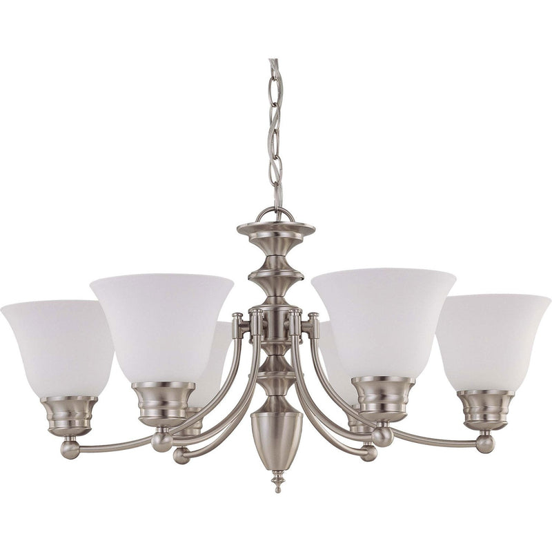 Nuvo Lighting - 60-3255 - Six Light Chandelier - Empire - Brushed Nickel