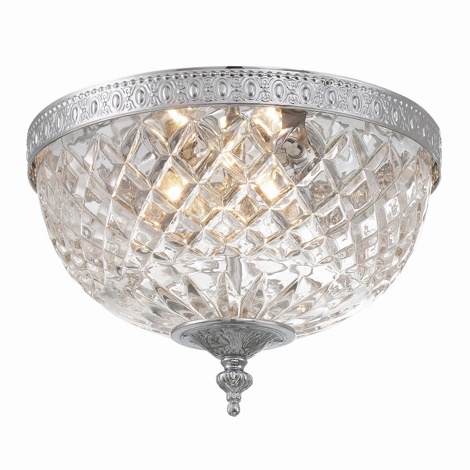 Crystorama - 117-10-CH - Two Light Flush Mount - Ceiling Mount - Polished Chrome