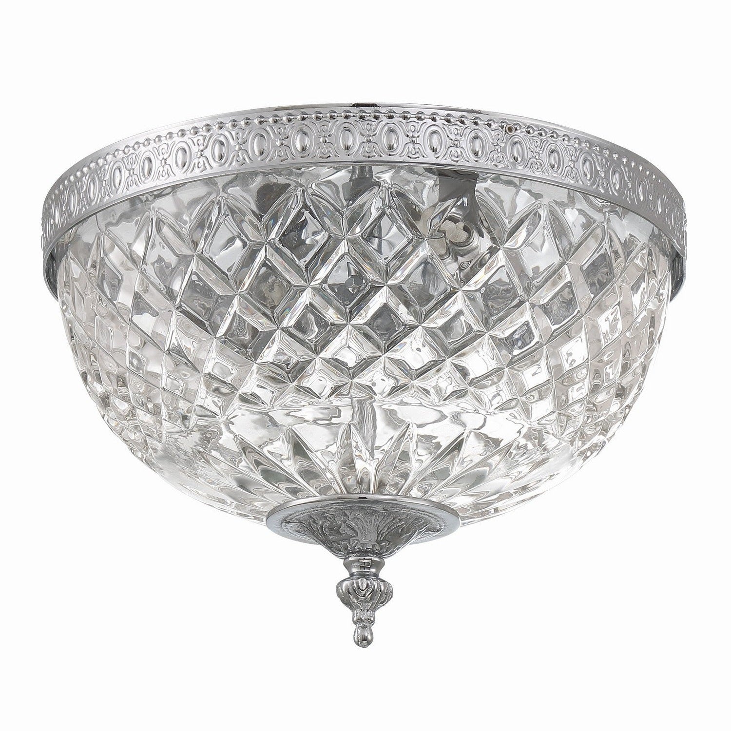 Crystorama - 117-10-CH - Two Light Flush Mount - Ceiling Mount - Polished Chrome