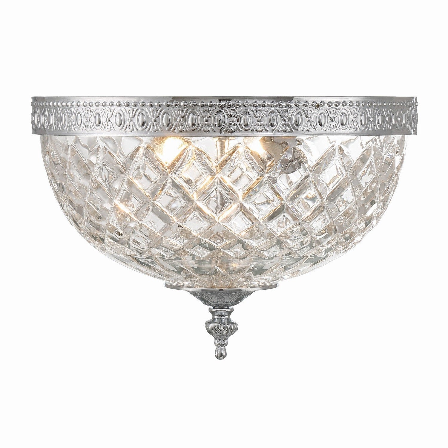 Crystorama - 117-10-CH - Two Light Flush Mount - Ceiling Mount - Polished Chrome