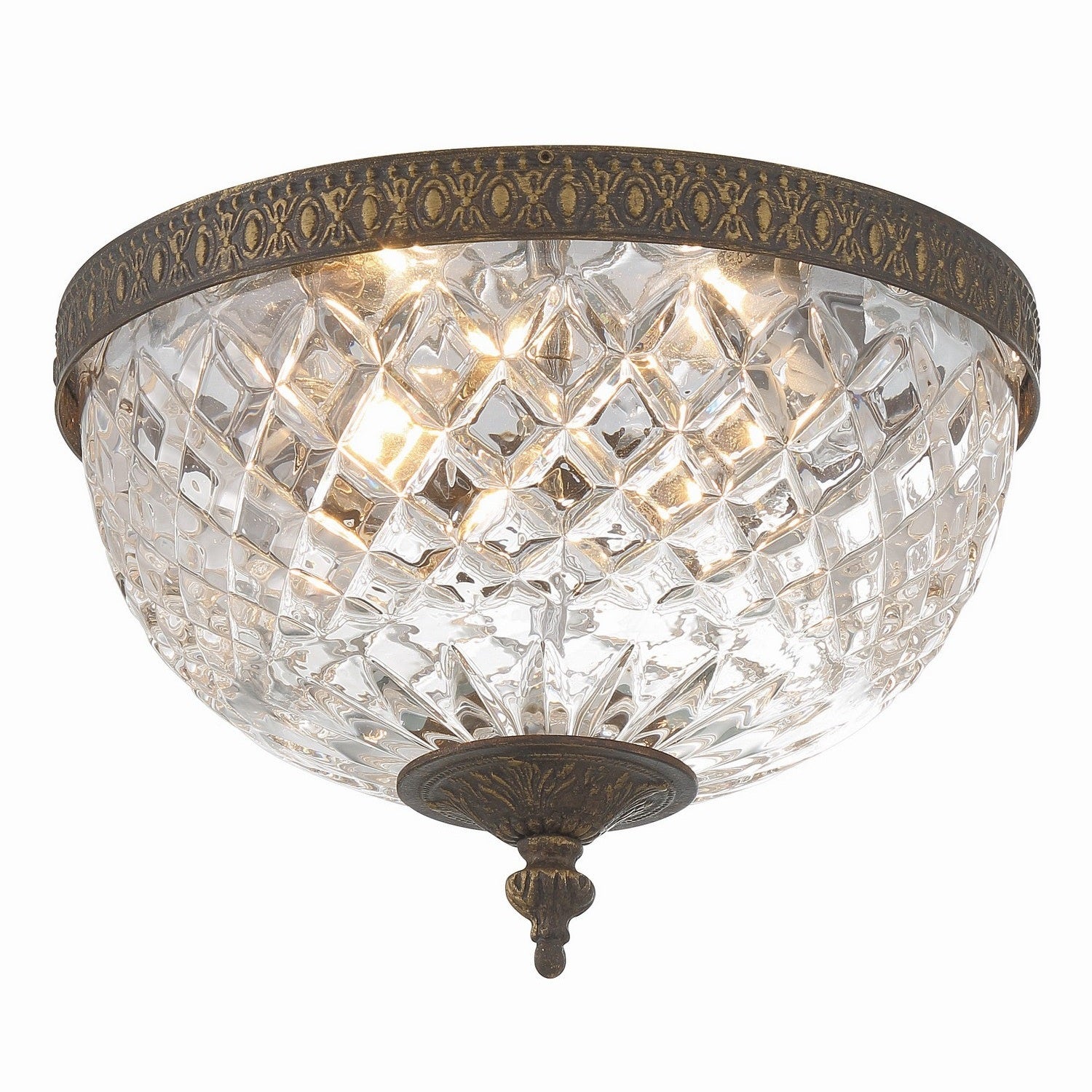 Crystorama - 117-10-EB - Two Light Flush Mount - Ceiling Mount - English Bronze