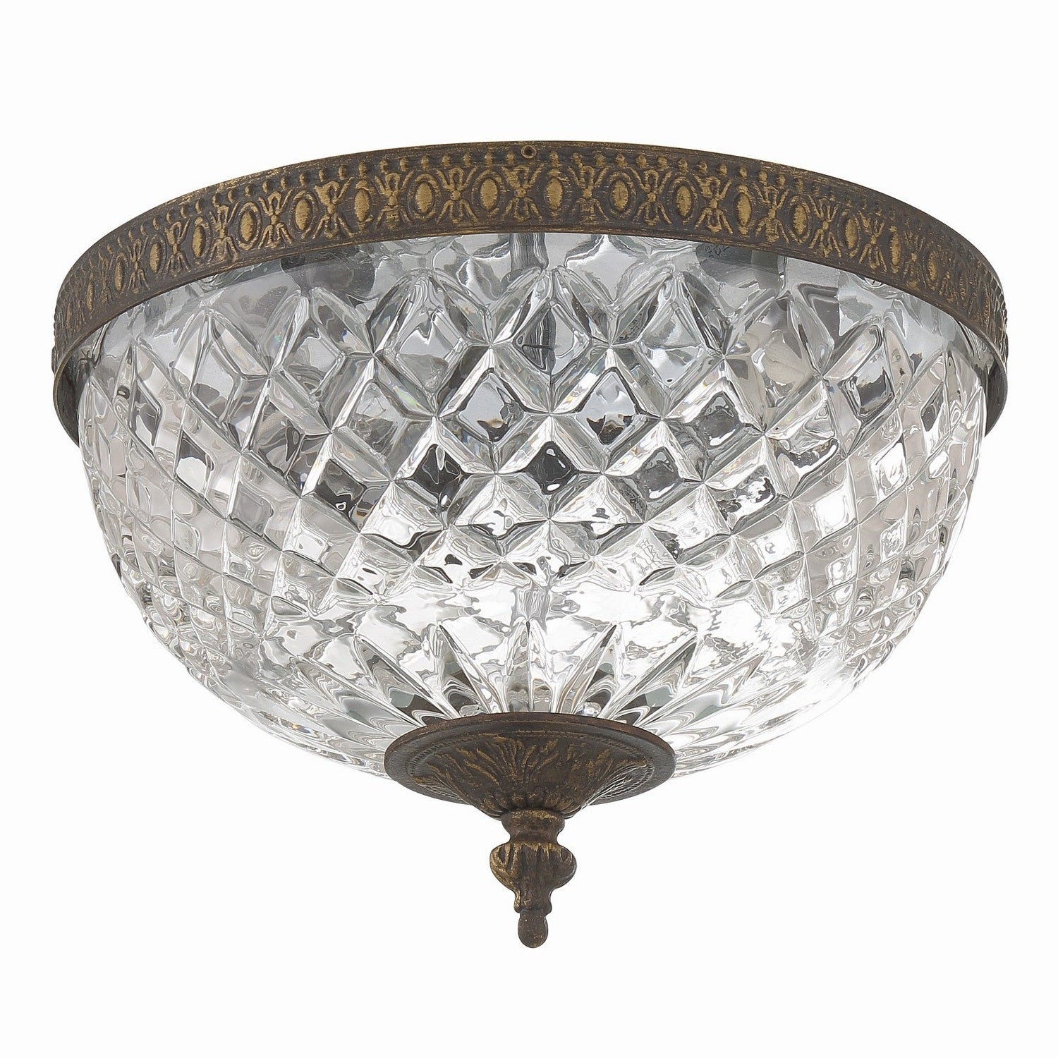 Crystorama - 117-10-EB - Two Light Flush Mount - Ceiling Mount - English Bronze