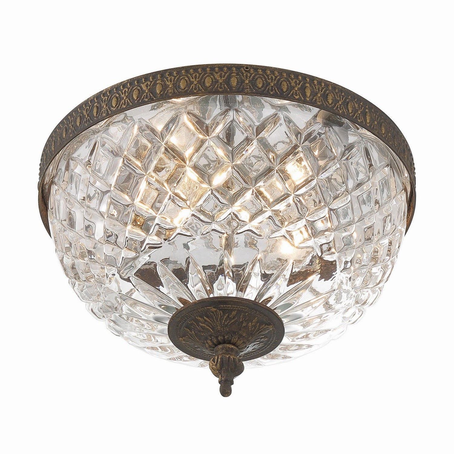 Crystorama - 117-10-EB - Two Light Flush Mount - Ceiling Mount - English Bronze