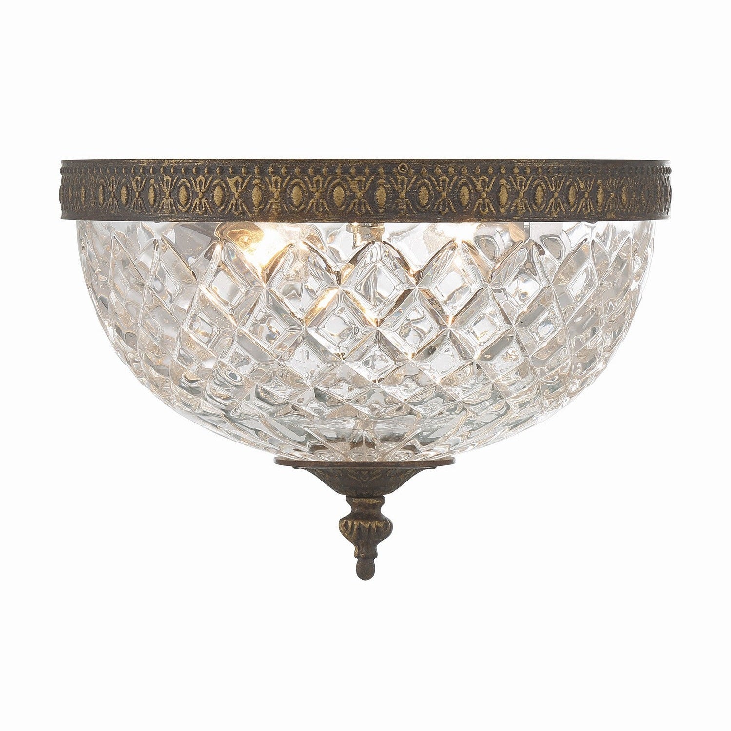 Crystorama - 117-10-EB - Two Light Flush Mount - Ceiling Mount - English Bronze
