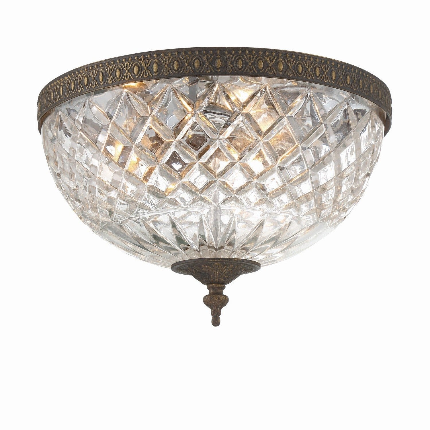 Crystorama - 117-12-EB - Three Light Flush Mount - Ceiling Mount - English Bronze
