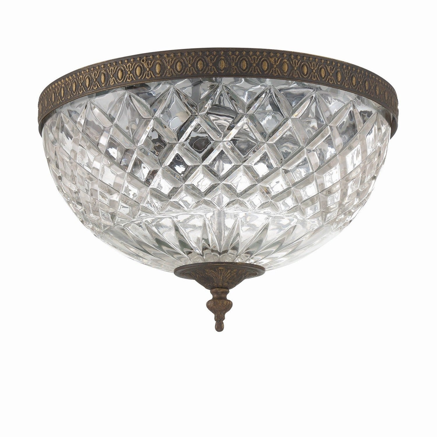 Crystorama - 117-12-EB - Three Light Flush Mount - Ceiling Mount - English Bronze
