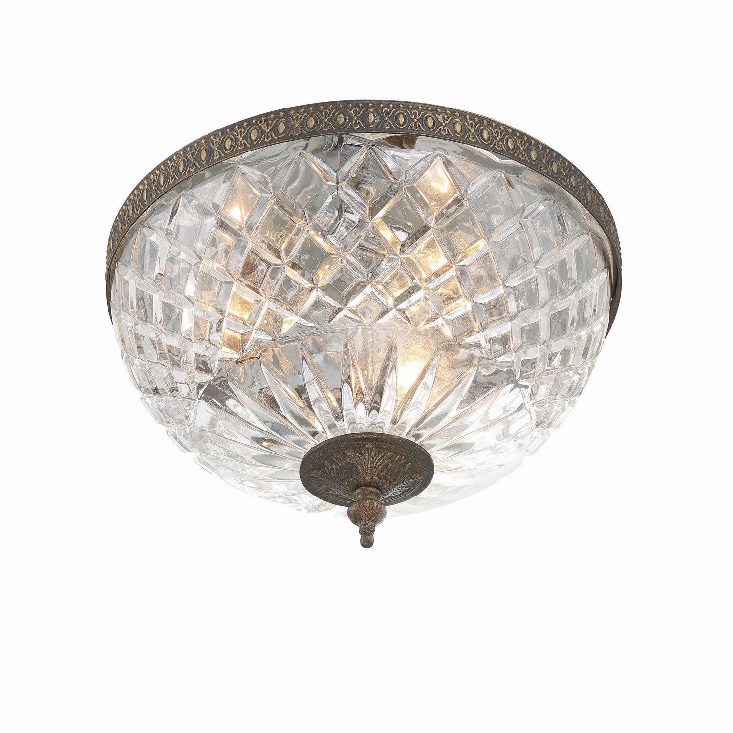 Crystorama - 117-12-EB - Three Light Flush Mount - Ceiling Mount - English Bronze