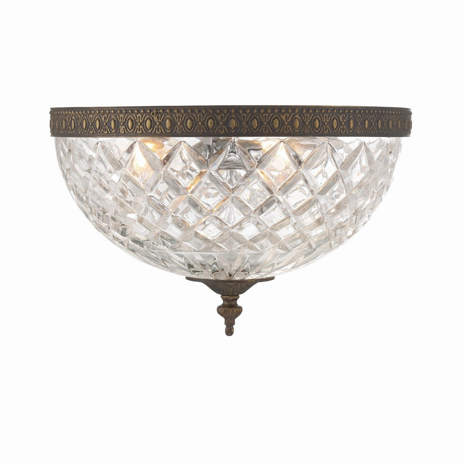 Crystorama - 117-12-EB - Three Light Flush Mount - Ceiling Mount - English Bronze