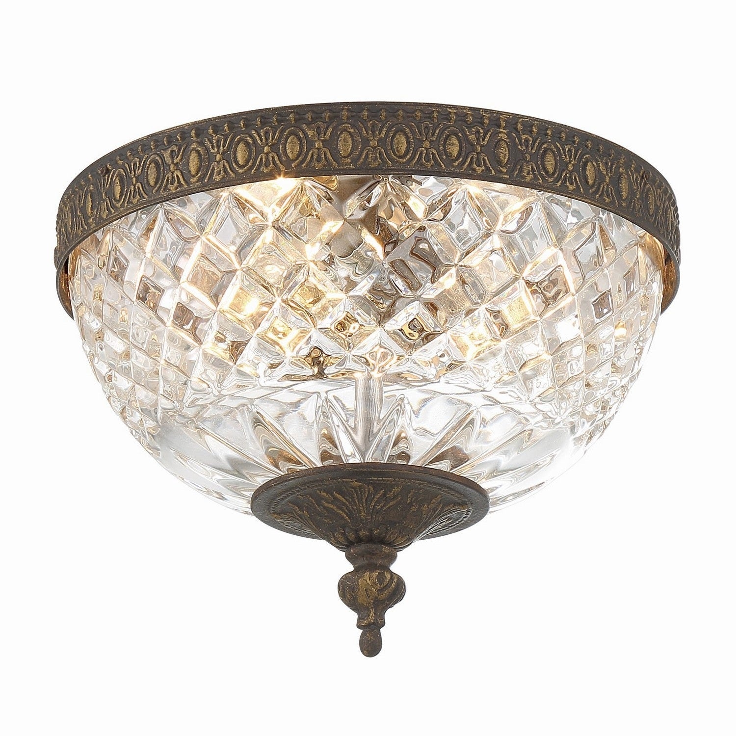 Crystorama - 117-8-EB - Two Light Flush Mount - Ceiling Mount - English Bronze