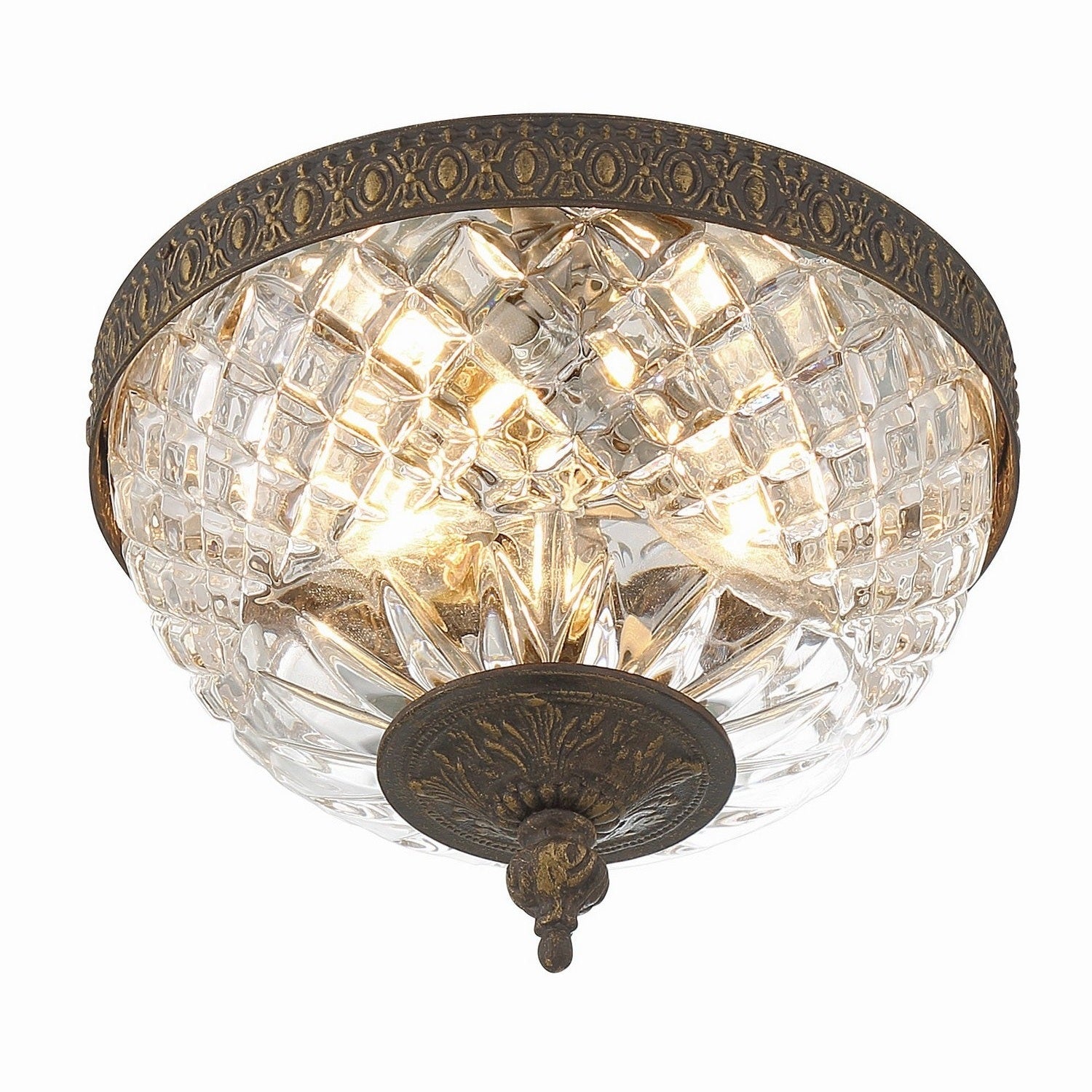 Crystorama - 117-8-EB - Two Light Flush Mount - Ceiling Mount - English Bronze
