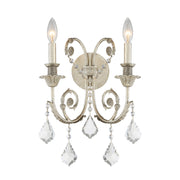 Crystorama - 5112-OS-CL-MWP - Two Light Wall Sconce - Regis - Olde Silver