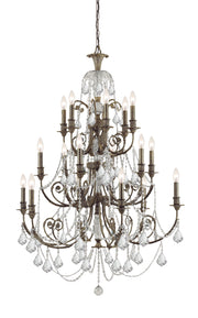 Crystorama - 5117-EB-CL-MWP - 18 Light Chandelier - Regis - English Bronze