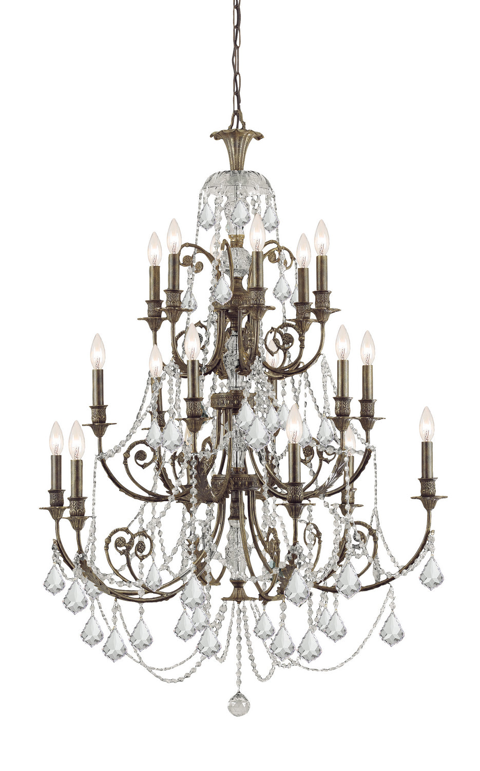 Crystorama - 5117-EB-CL-MWP - 18 Light Chandelier - Regis - English Bronze