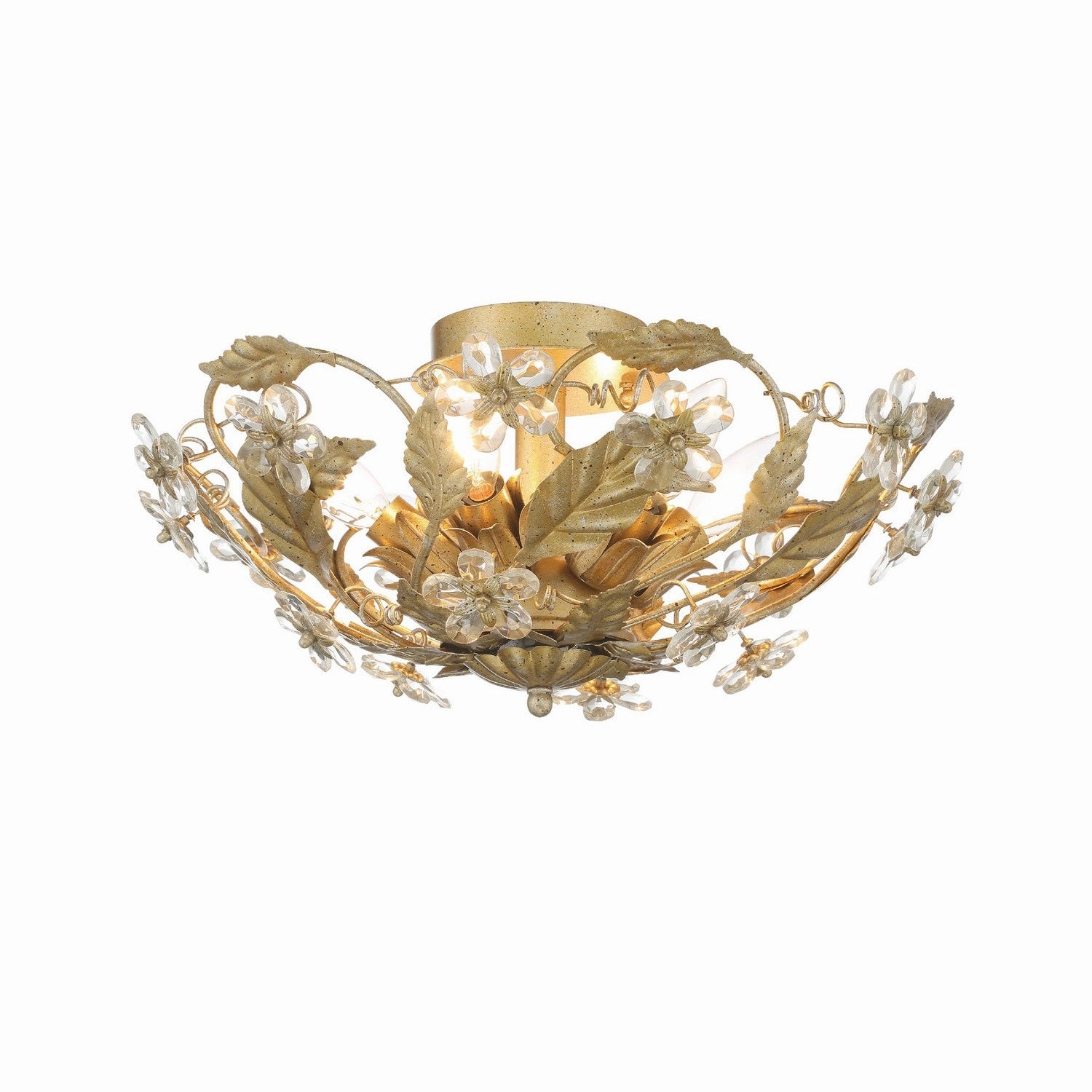 Crystorama - 5316-GL - Six Light Semi Flush Mount - Paris Market - Gold Leaf