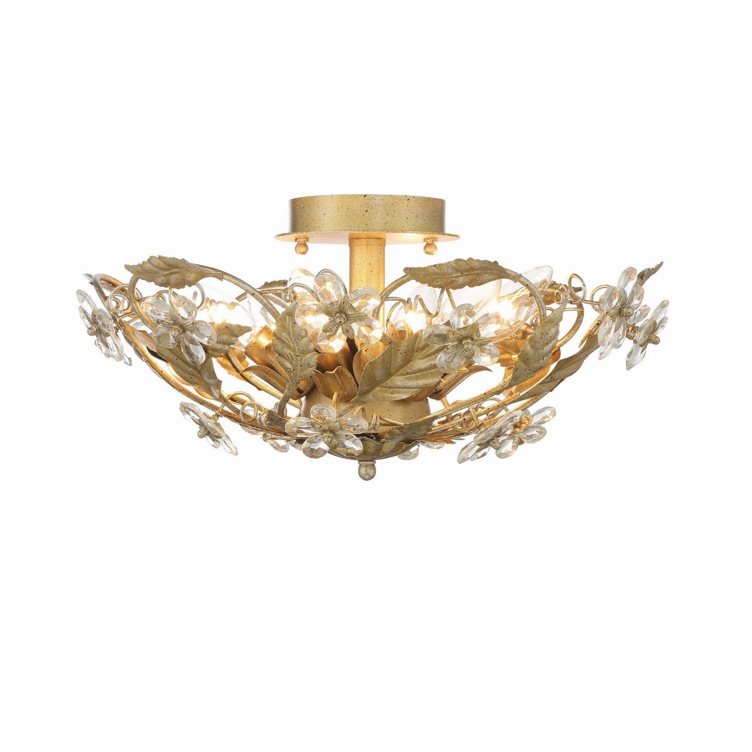 Crystorama - 5316-GL - Six Light Semi Flush Mount - Paris Market - Gold Leaf