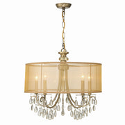 Crystorama - 5625-AB - Five Light Chandelier - Hampton - Antique Brass