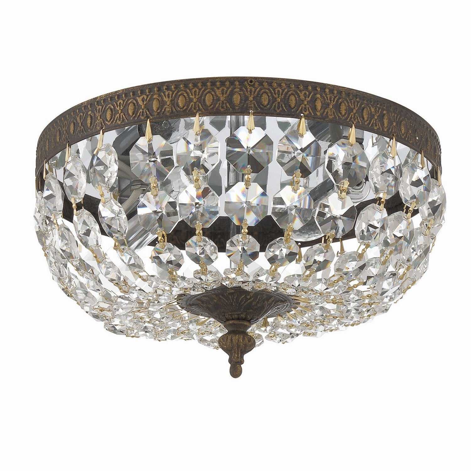 Crystorama - 710-EB-CL-MWP - Two Light Flush Mount - Ceiling Mount - English Bronze