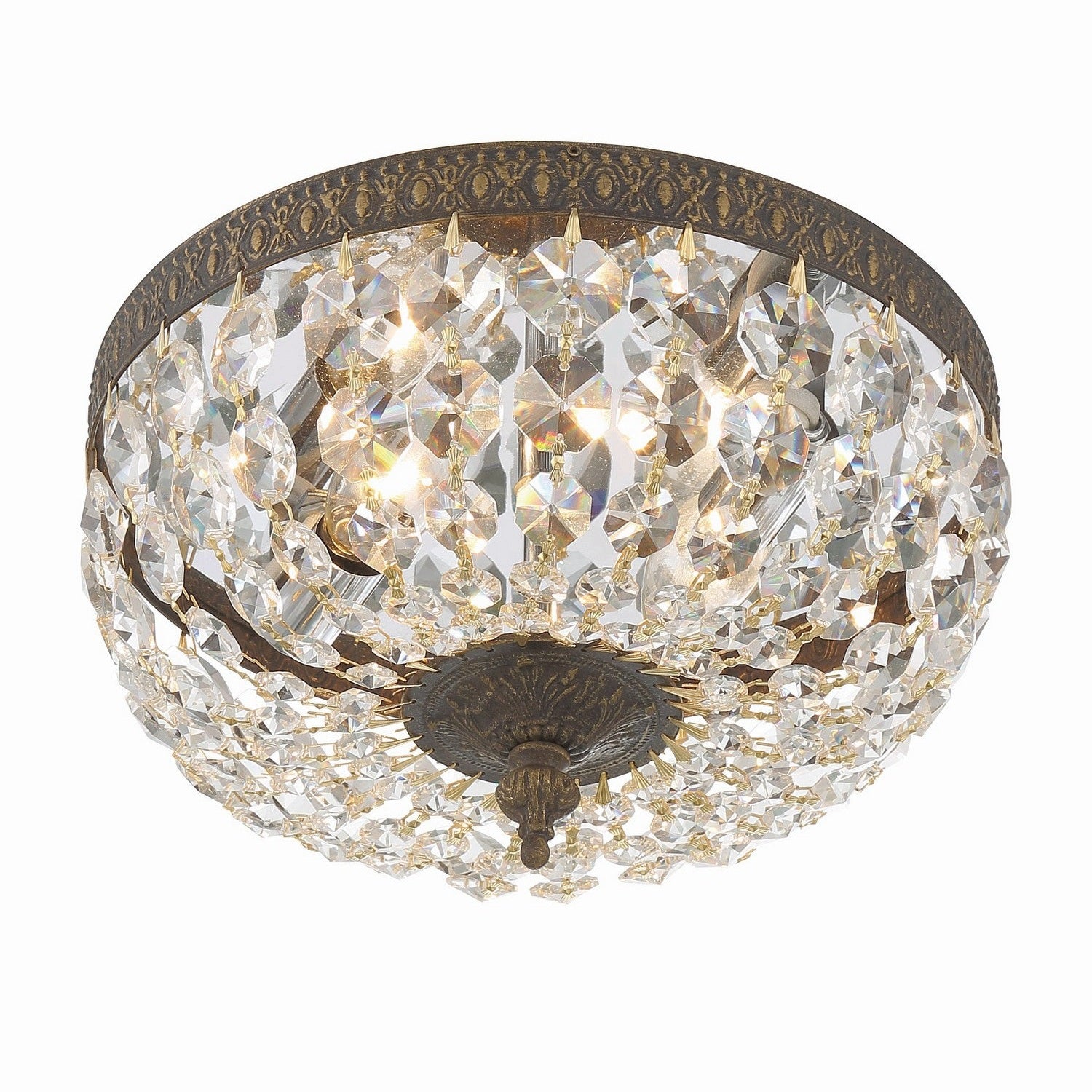 Crystorama - 710-EB-CL-MWP - Two Light Flush Mount - Ceiling Mount - English Bronze