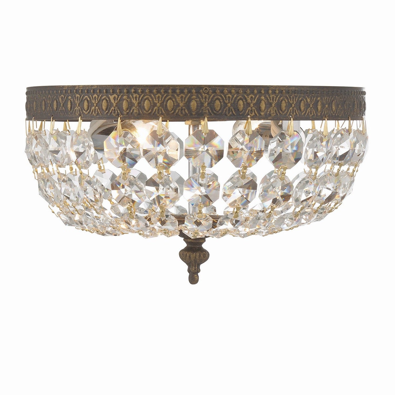 Crystorama - 710-EB-CL-MWP - Two Light Flush Mount - Ceiling Mount - English Bronze