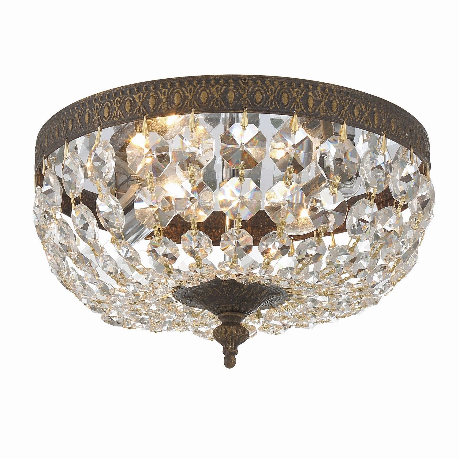 Crystorama - 710-EB-CL-MWP - Two Light Flush Mount - Ceiling Mount - English Bronze