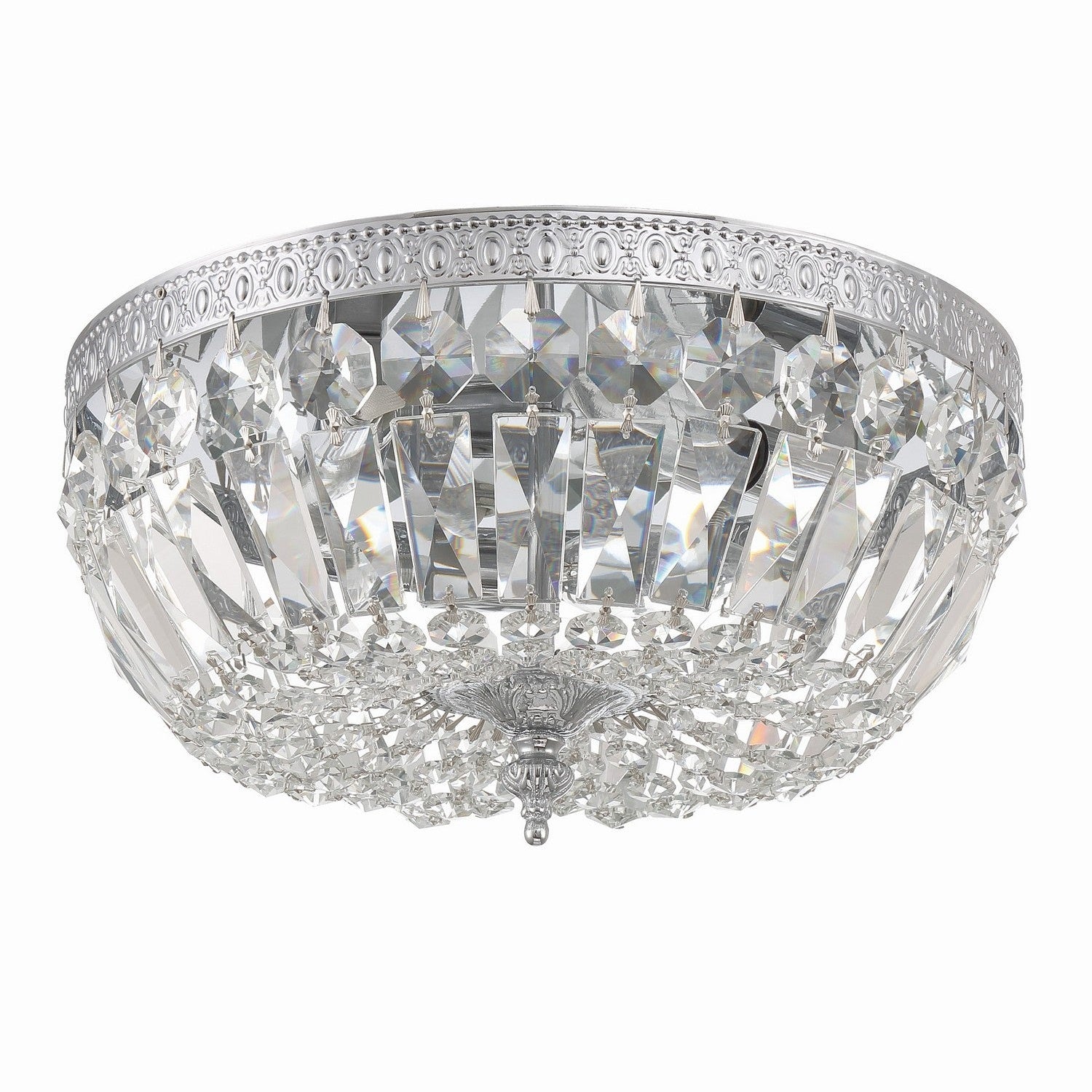 Crystorama - 712-CH-CL-MWP - Three Light Flush Mount - Ceiling Mount - Polished Chrome