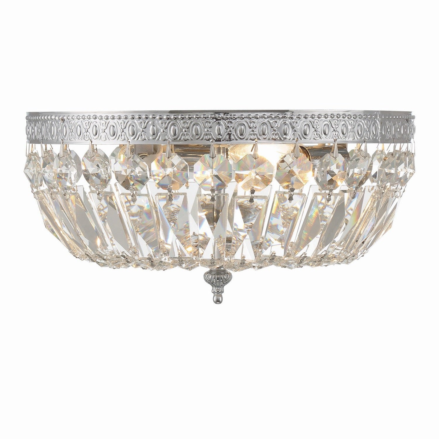 Crystorama - 712-CH-CL-MWP - Three Light Flush Mount - Ceiling Mount - Polished Chrome