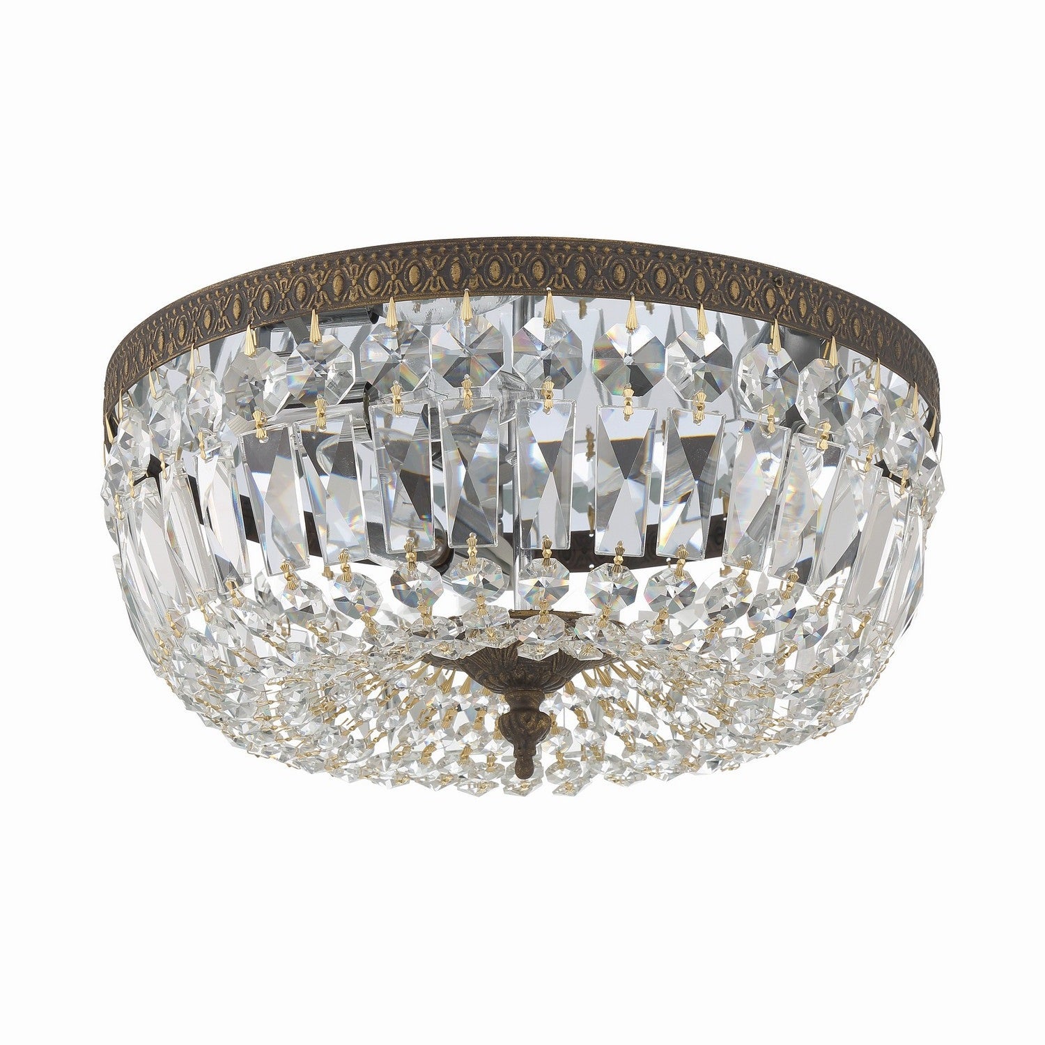Crystorama - 714-EB-CL-MWP - Three Light Flush Mount - Ceiling Mount - English Bronze