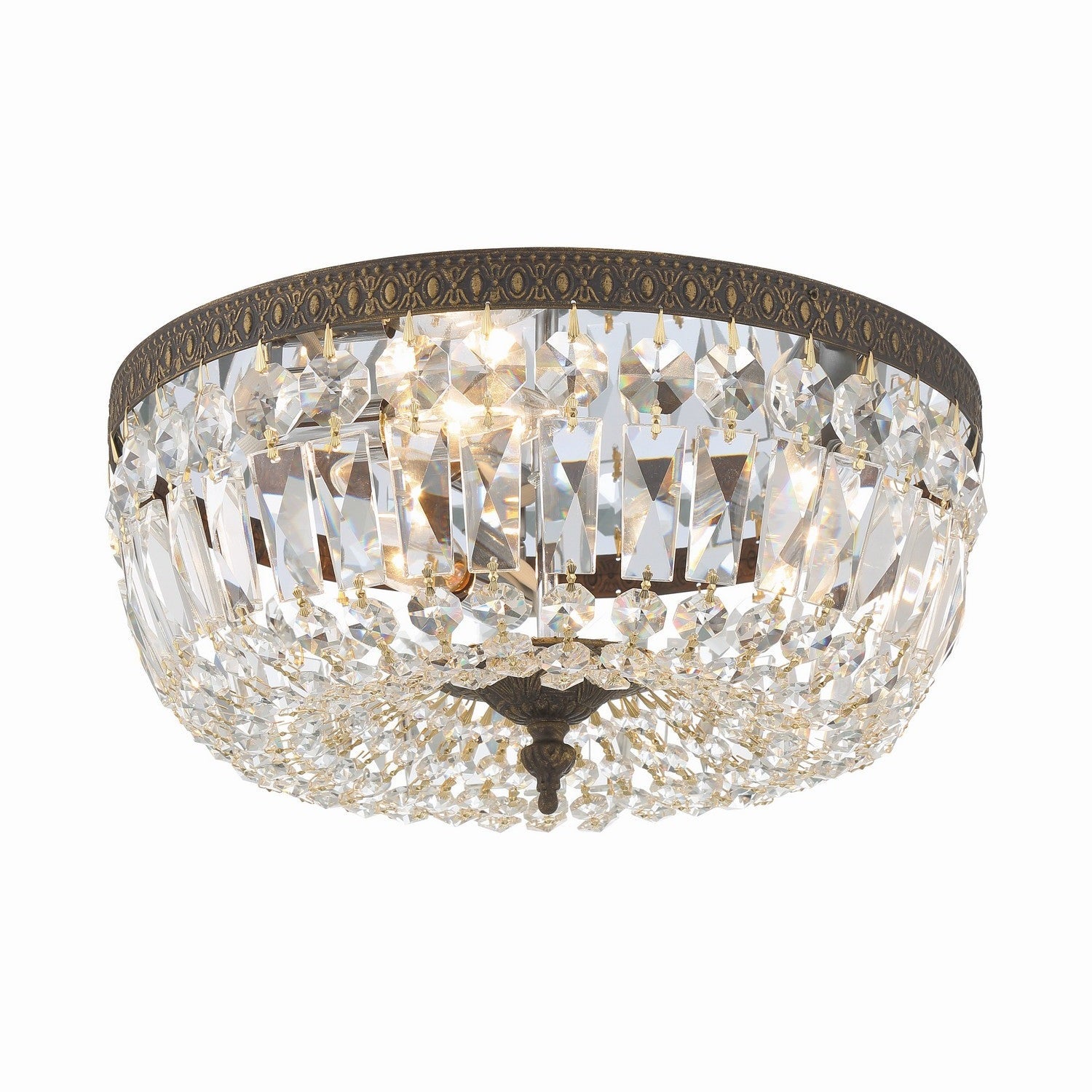 Crystorama - 714-EB-CL-MWP - Three Light Flush Mount - Ceiling Mount - English Bronze