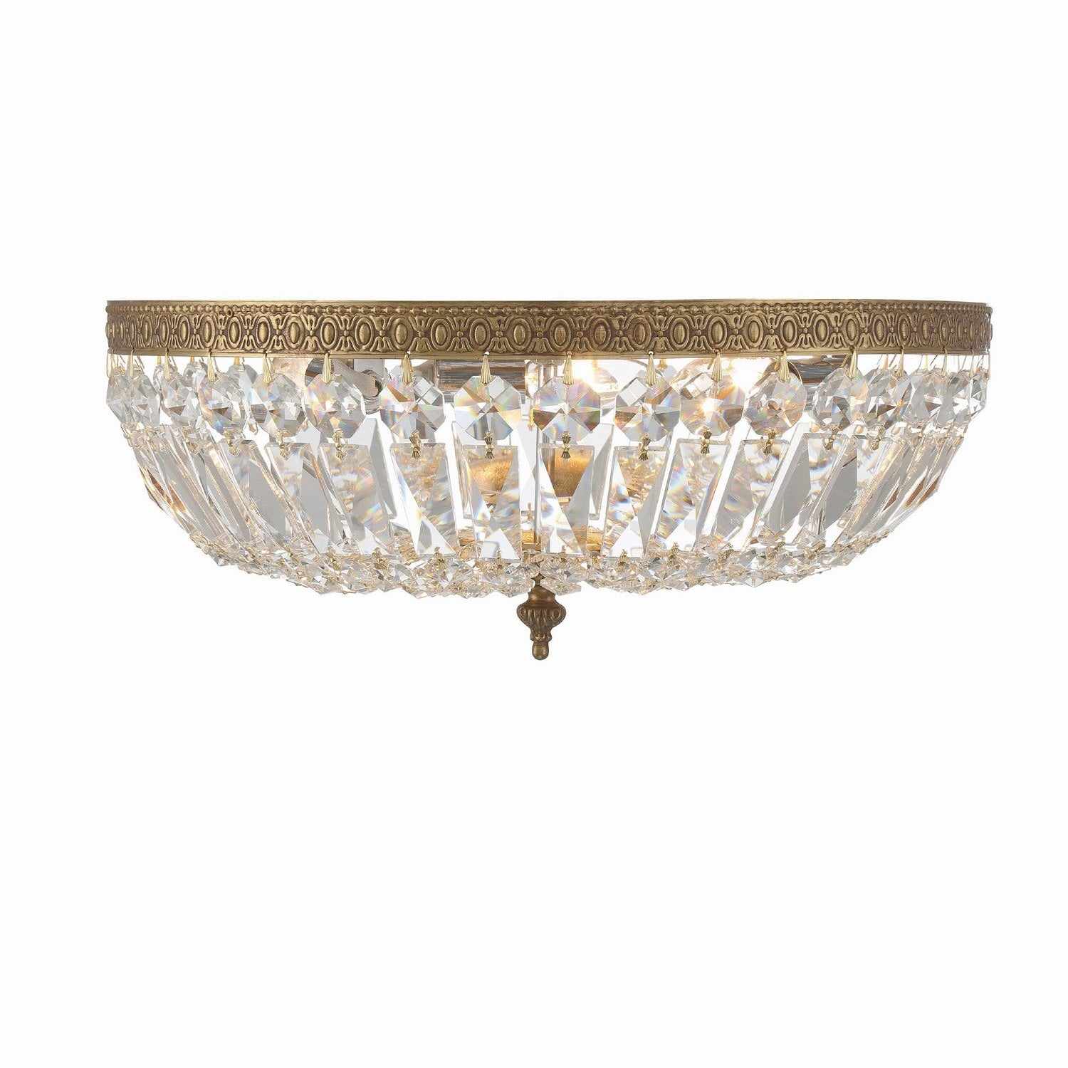 Crystorama - 716-OB-CL-MWP - Three Light Flush Mount - Ceiling Mount - Olde Brass