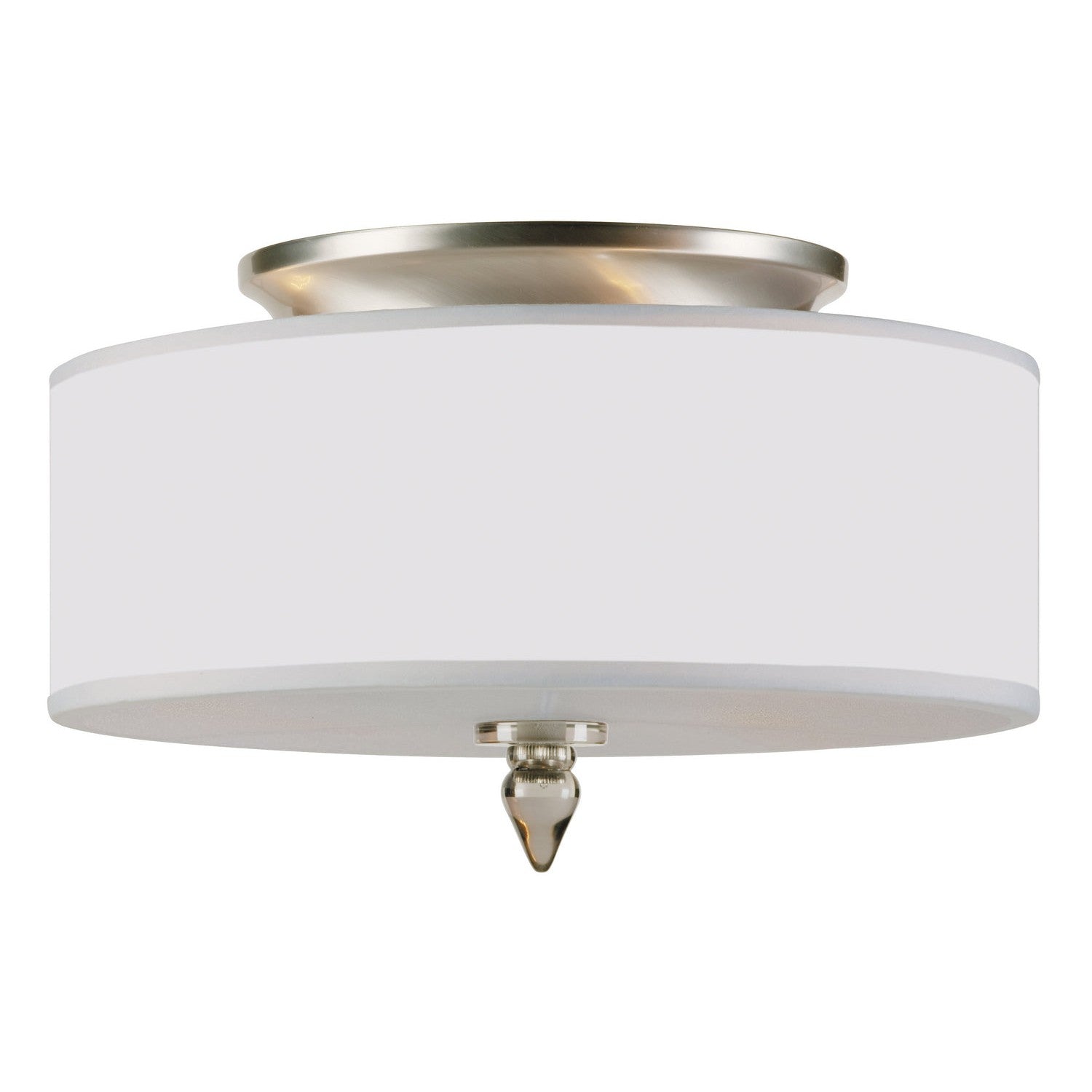 Crystorama - 9503-SN - Three Light Flush Mount - Luxo - Satin Nickel