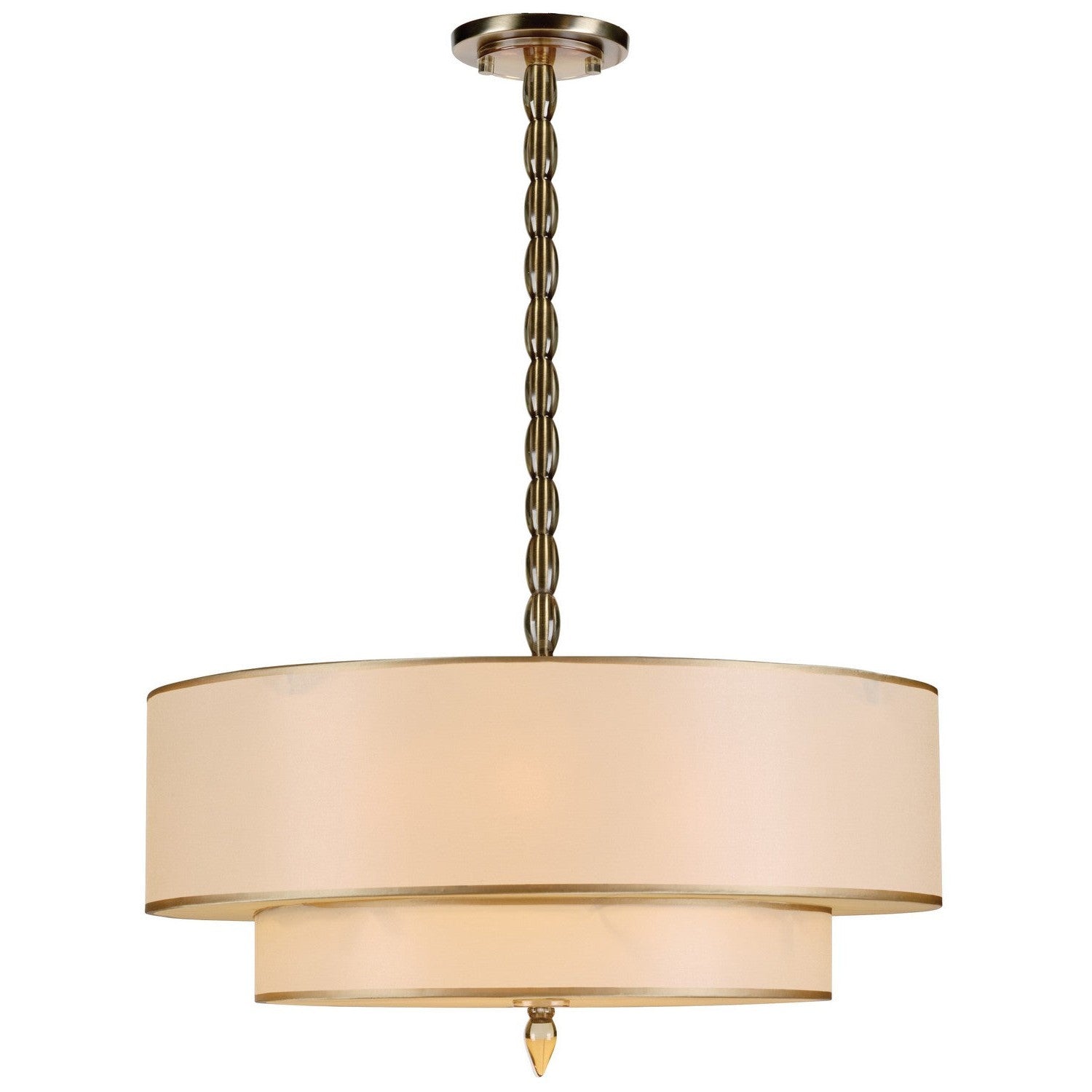 Crystorama - 9507-AB - Five Light Chandelier - Luxo - Antique Brass