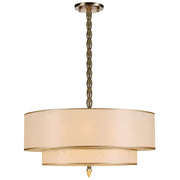 Crystorama - 9507-AB - Five Light Chandelier - Luxo - Antique Brass