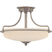 Quoizel - GF1717AN - Three Light Semi-Flush Mount - Griffin - Antique Nickel