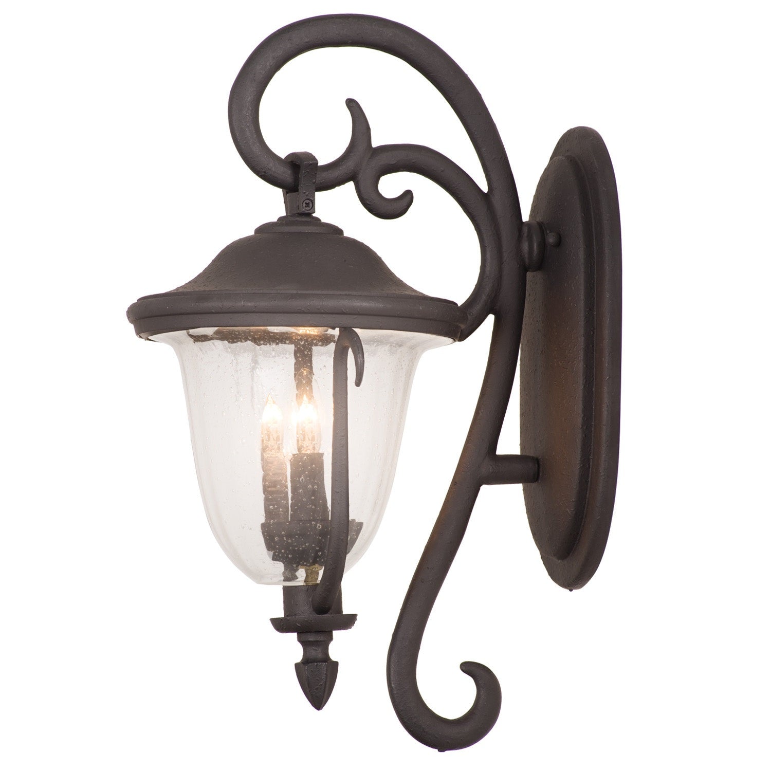 Kalco - 9001MB - Two Light Outdoor Wall Bracket - Santa Barbara Outdoor - Textured Matte Black