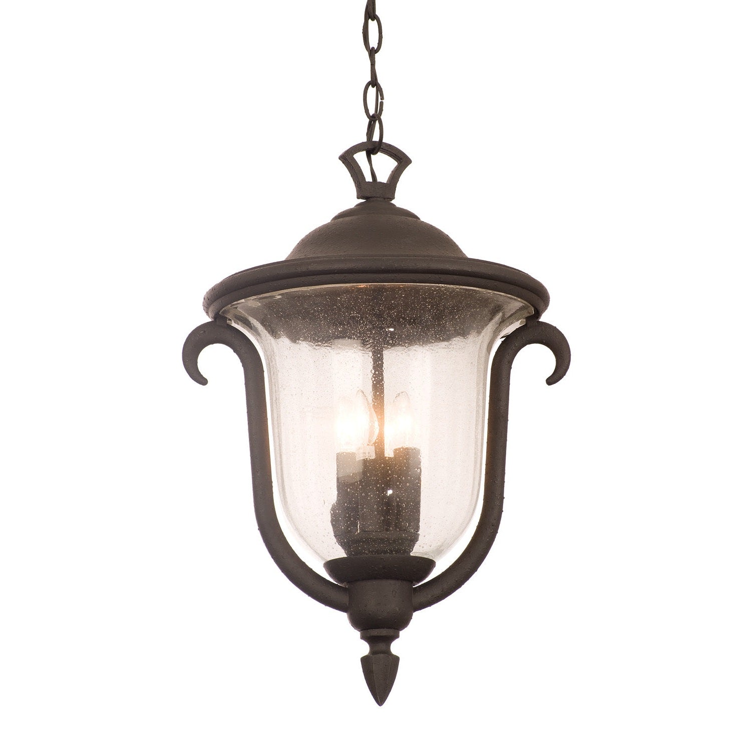 Kalco - 9007MB - Three Light Outdoor Hanging Lantern - Santa Barbara Outdoor - Textured Matte Black