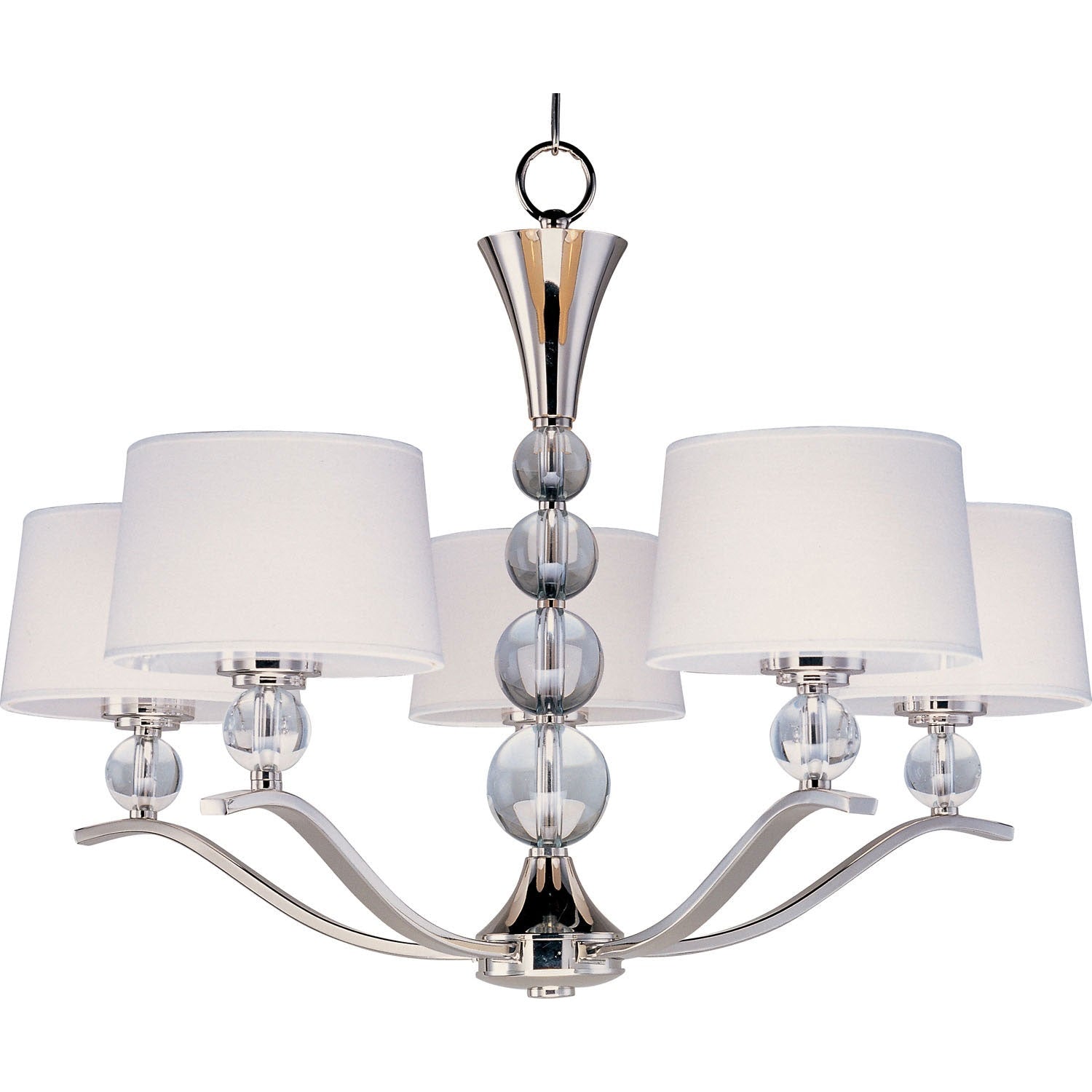 Maxim - 12755WTPN - Five Light Chandelier - Rondo - Polished Nickel