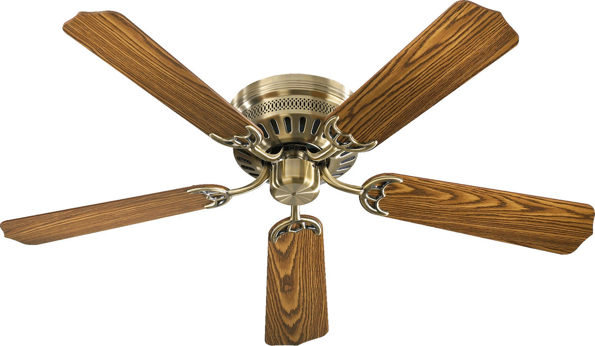 Quorum - 11525-4 - 52" Ceiling Fan - Custom Hugger - Antique Brass
