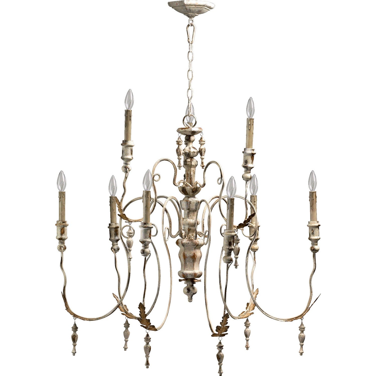 Quorum - 6006-9-70 - Nine Light Chandelier - Salento - Persian White
