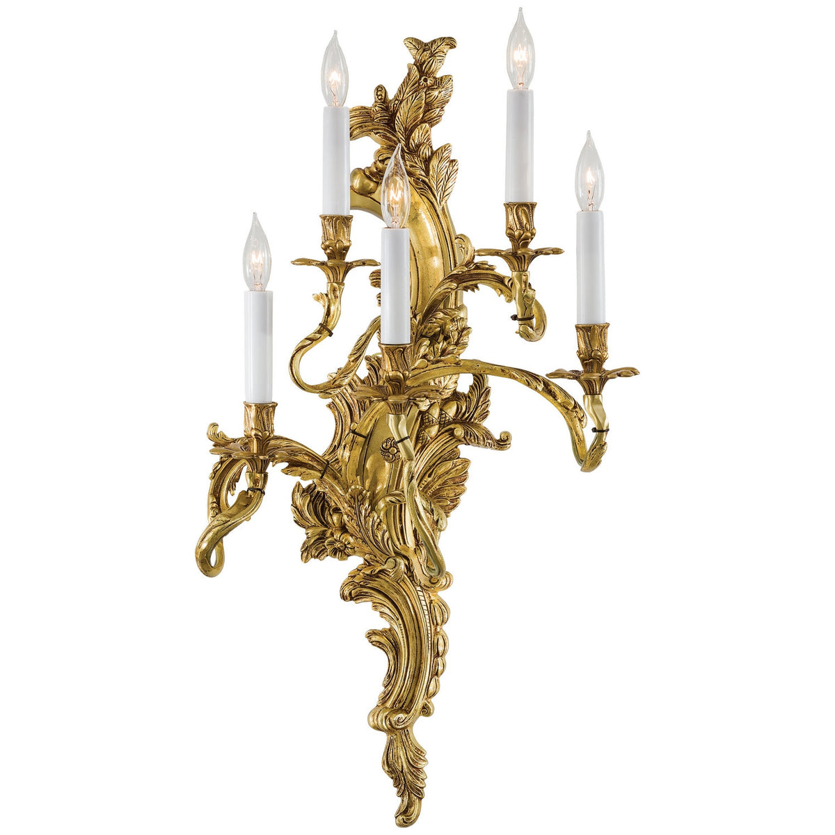 Metropolitan - N2195-L - Five Light Wall Sconce - Metropolitan - Aged French Gold