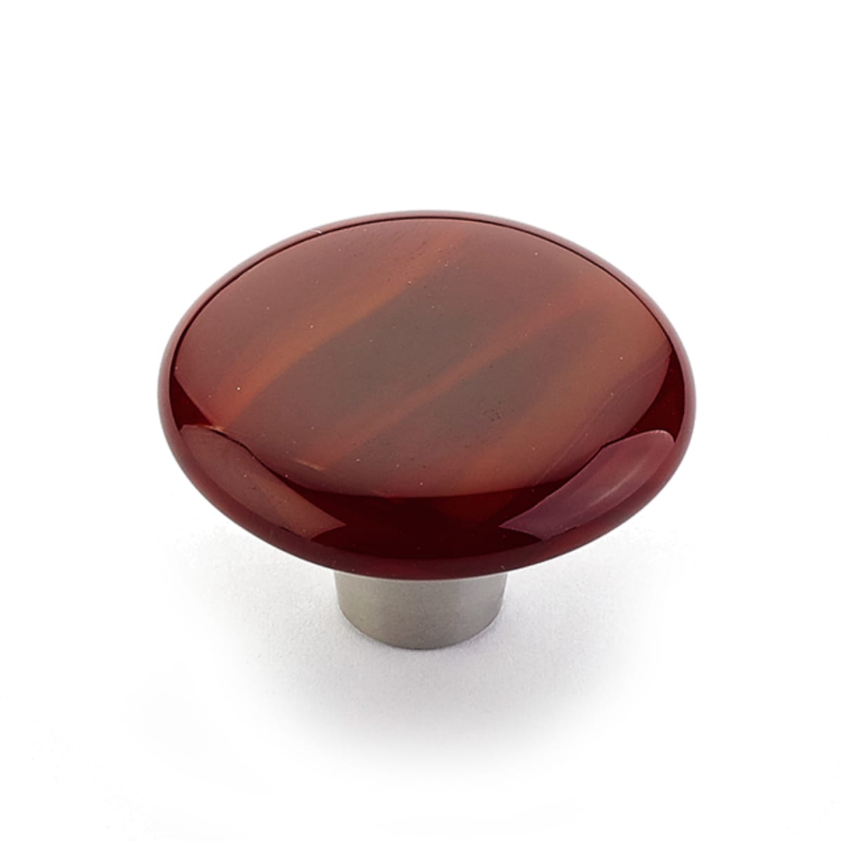 Ice 1-1/2" Modern Designer Glass Round Cabinet Knob - Made in USA