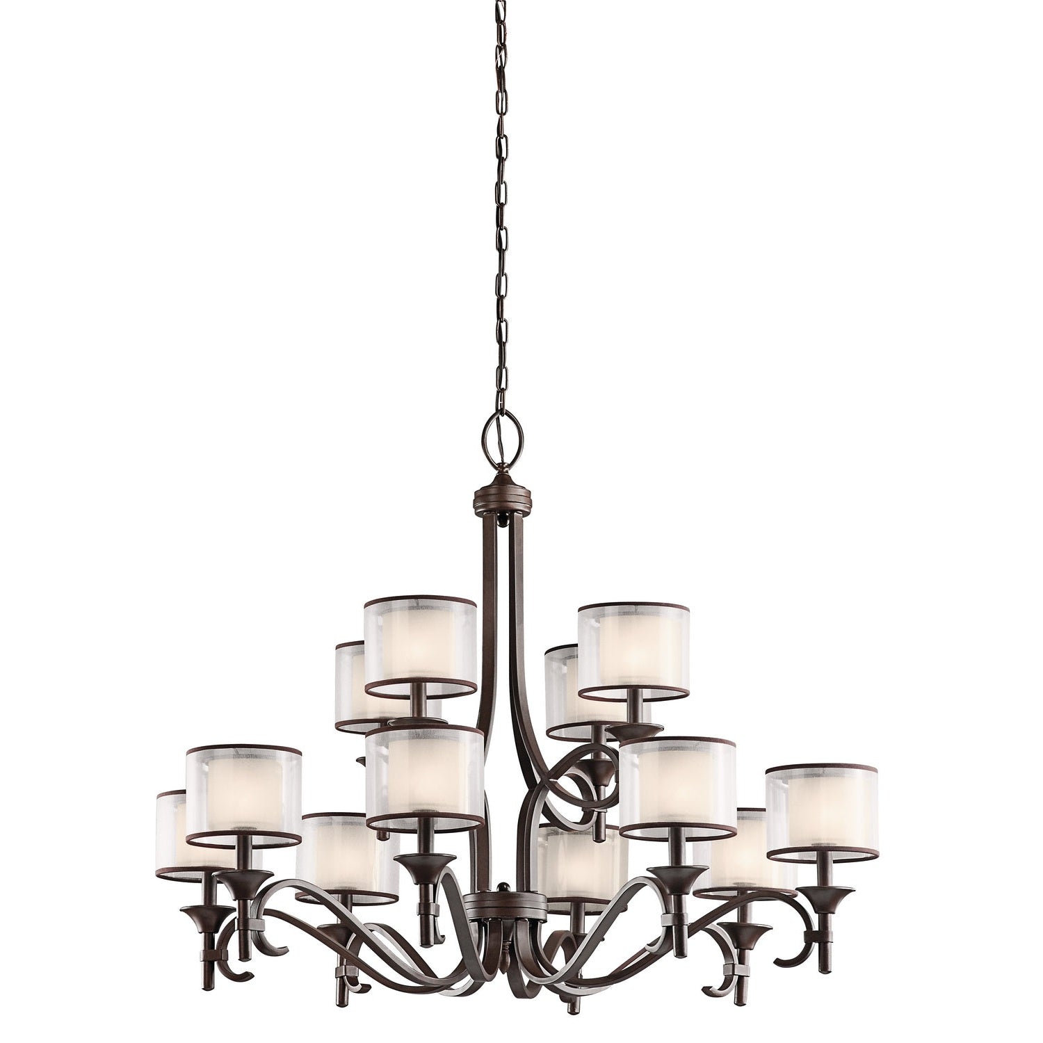 Kichler - 42383MIZ - 12 Light Chandelier - Lacey - Mission Bronze