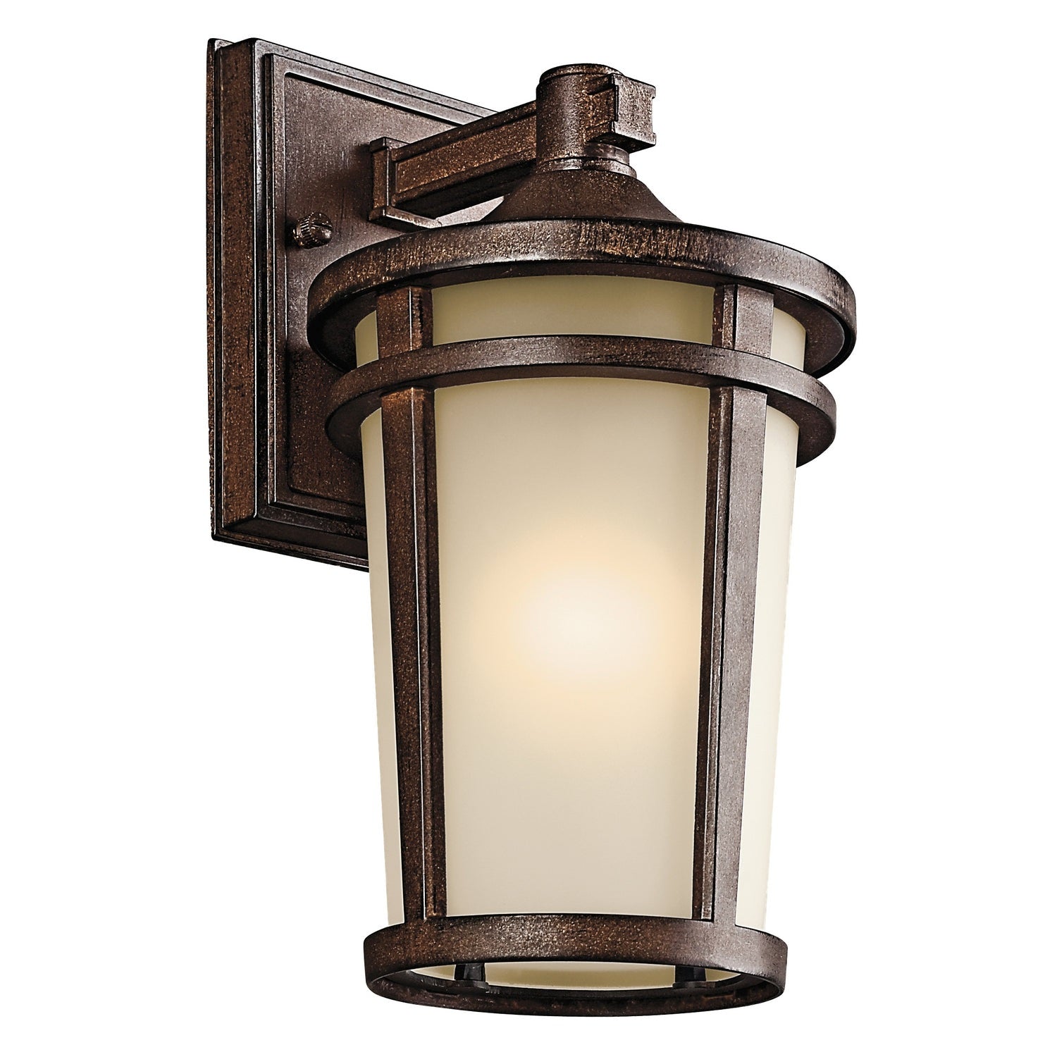 Kichler - 49071BST - One Light Outdoor Wall Mount - Atwood - Brown Stone