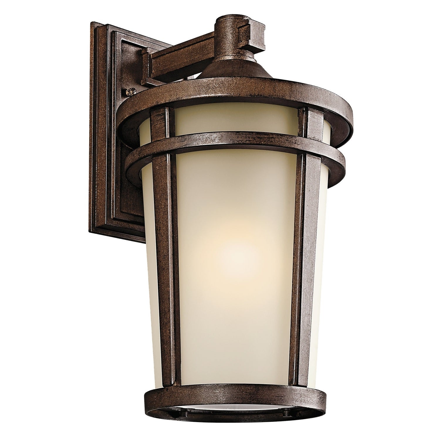 Kichler - 49073BST - One Light Outdoor Wall Mount - Atwood - Brown Stone